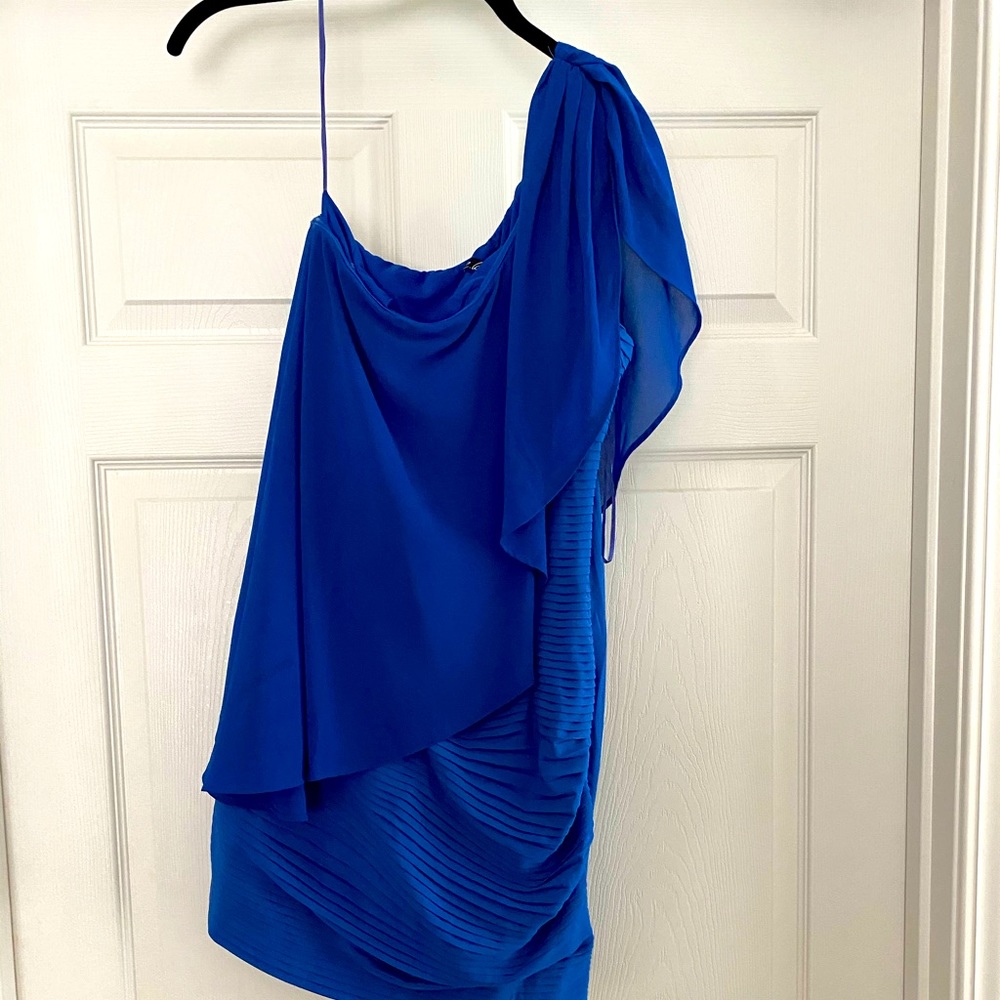 One-Shoulder Blue Cocktail dress